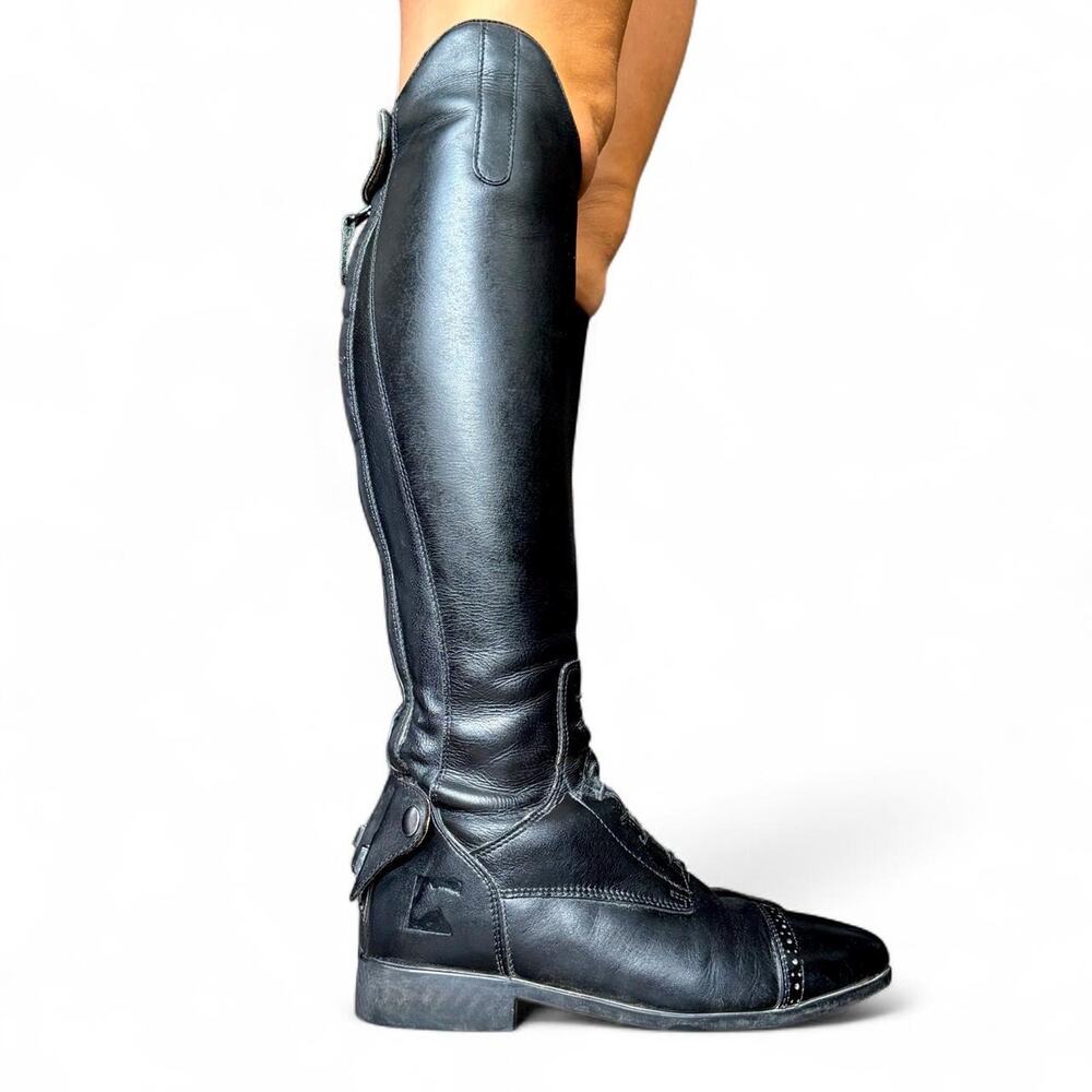 RARE Riding Sport Dover Saddlery Black Leather Field Equestrian Riding Boots 8.5